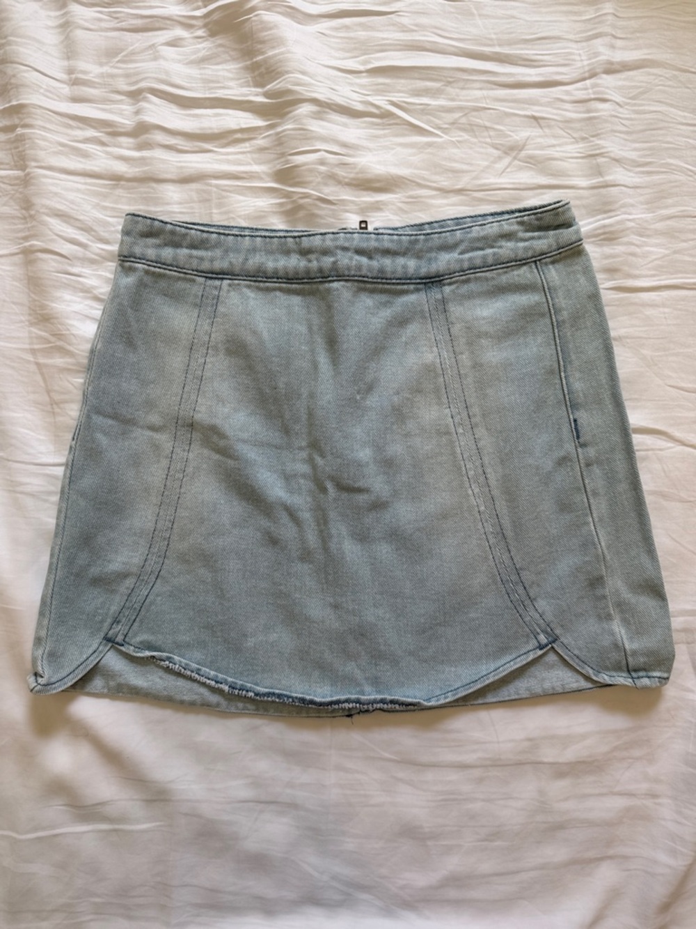 PacSun Faded Light Blue Denim Mini Skirt
